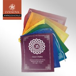 Bandiere di preghiera tibetane - fila di 7 Chakra Grande