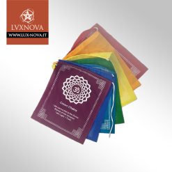 Bandiere di preghiera tibetane - fila di 7 Chakra Piccola