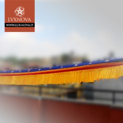 Fascia da appendere orizzontale in raso e broccato