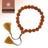 Braccialetto mala semi di Rudra Rudraksha 9 mm - Arancione