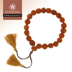 Braccialetto mala semi di Rudra Rudraksha 9 mm - Arancione
