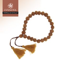 Braccialetto mala semi di rudra rudraksha 8 mm - marrone