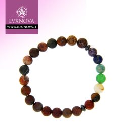 Braccialetto sfere pietre dure circa mm 8 .7