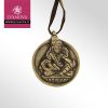 Ciondolo Amuleto Tibetano in Bronzo con Jambhala di protezione e abbondanza - 01